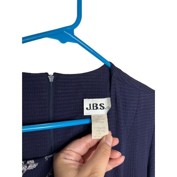 Vintage J.B.S. LTD. Floral Dress Purple Size 8 Petite - Picture 2 of 4